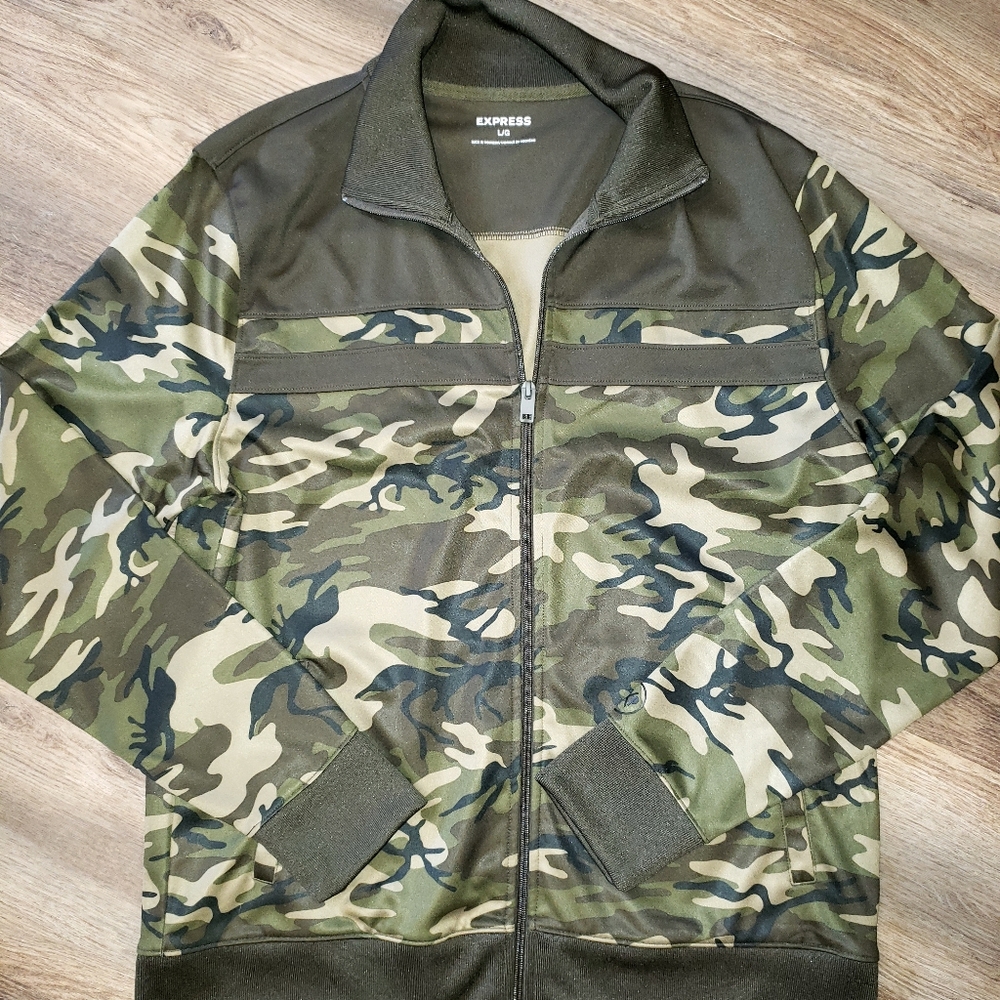 Mens camo track jacket